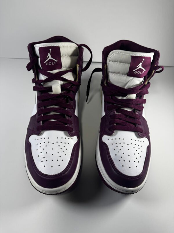 Nike Air Jordan 1 High Golf Bordeaux White Silver DQ0660-103 Men's Size 9.5
