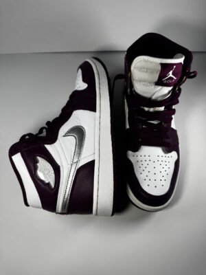 IMG_2886 Nike Air Jordan 1 High Golf Bordeaux White Silver DQ0660-103 Men's Size 9.5