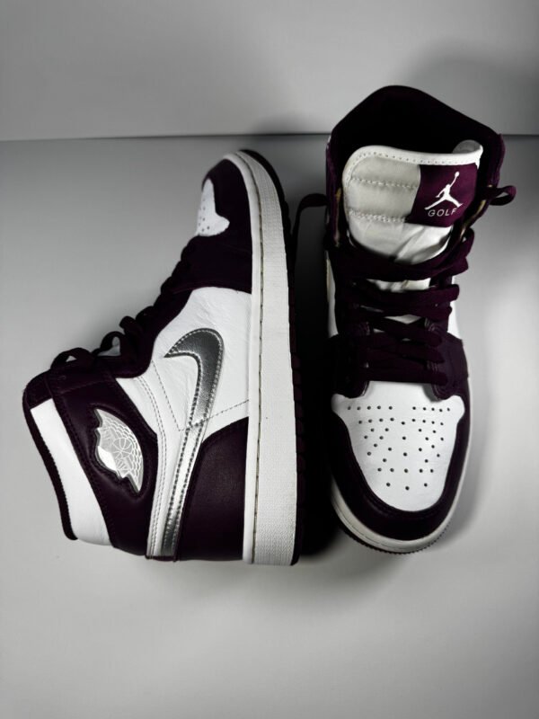Nike Air Jordan 1 High Golf Bordeaux White Silver DQ0660-103 Men's Size 9.5