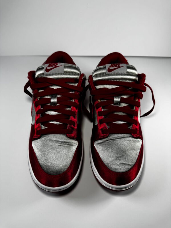 Nike Dunk Low Retro Premium Satin Team Red DX5931-001 Men's Size 9.5 (W 11)