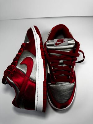 Nike Dunk Low Retro Premium Satin Team Red DX5931-001 Men's Size 9.5 (W 11)