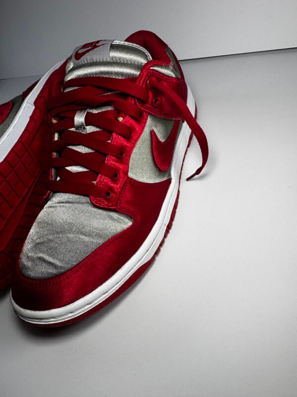 Nike Dunk Low Retro Premium Satin Team Red DX5931-001 Men's Size 9.5 (W 11)