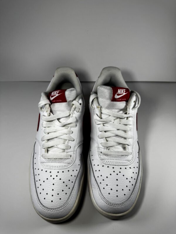 Nike Court Vision Low White Red Black Camo Sole Sneakers Men's Size 8.5