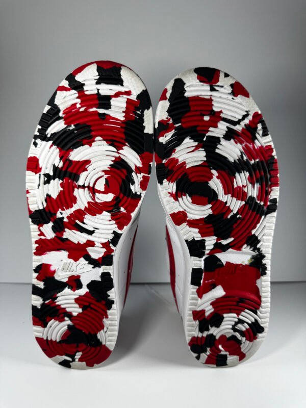 Nike Court Vision Low White Red Black Camo Sole Sneakers Men's Size 8.5