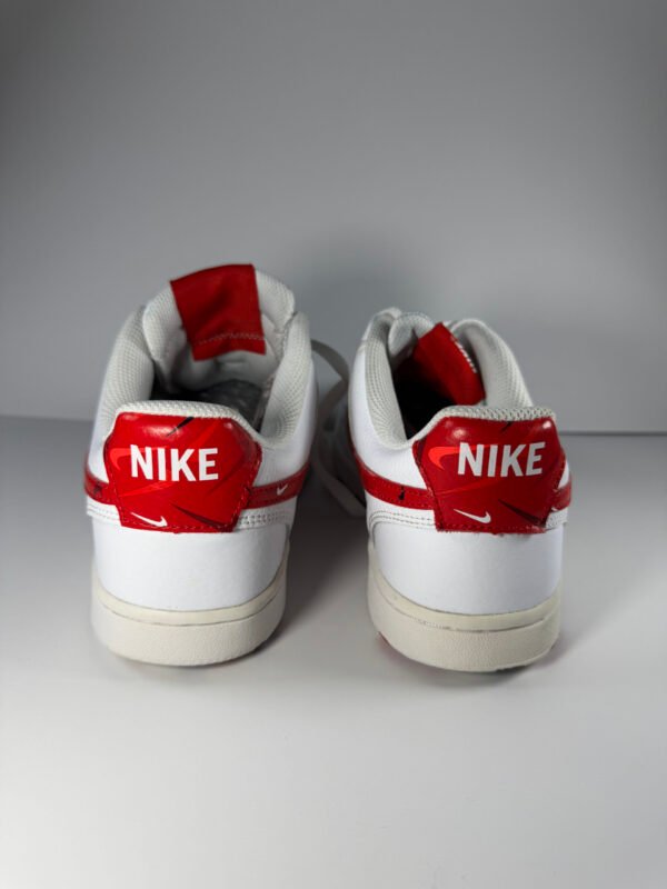 Nike Court Vision Low White Red Black Camo Sole Sneakers Men's Size 8.5