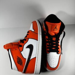 Jordan 1 Zoom Air CMFT Orange Black White Sneakers Men's Size 8.5