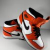 Jordan 1 Zoom Air CMFT Orange Black White Sneakers Men's Size 8.5