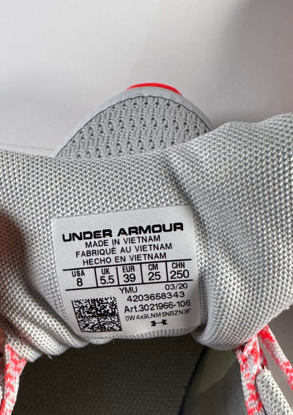 Under Armour Charged Escape 3 Gray Red Running Shoes 3021966-106 Women's Size 8